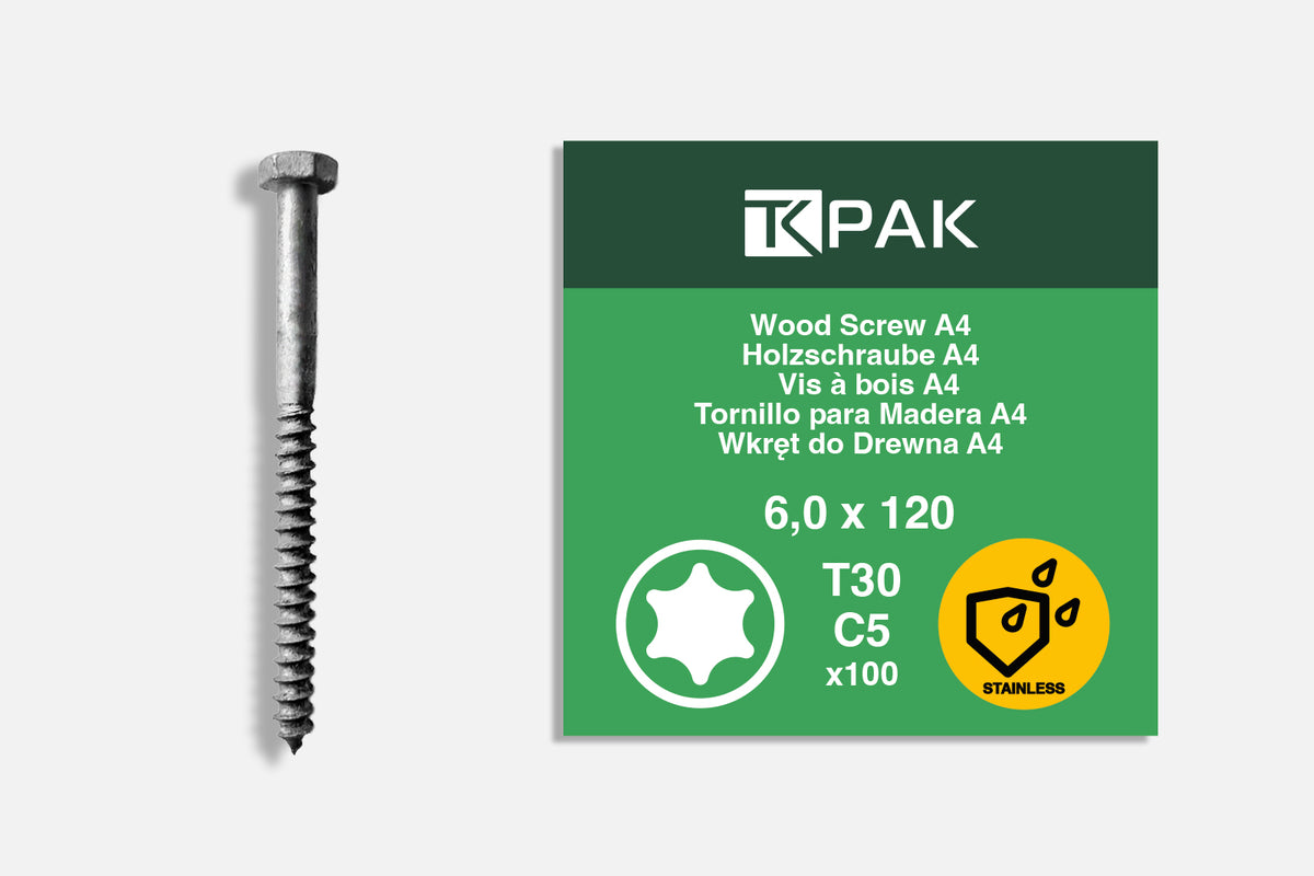 CIESIELSKIE WKRĘTY DO DREWNA 6 x 80 mm SOLIDNE KONSTRUKCYJNE 16 szt.