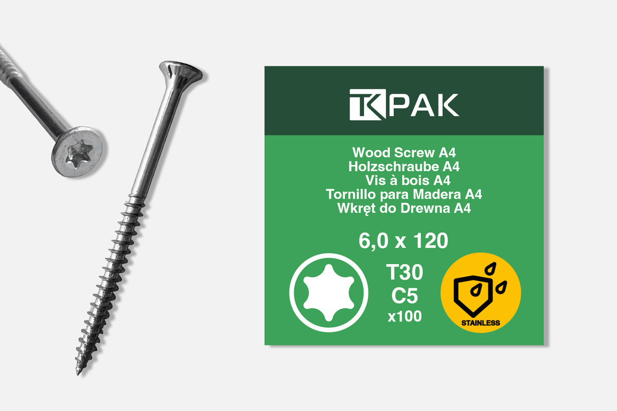 WKRĘTY UNIWERSALNE 6x45 mm TORX T20 DO CEGŁY BETONU 100 szt.