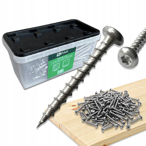 Wkręty do drewna 3,5 × 25 mm TORX T15 nierdzewne — 200 szt.