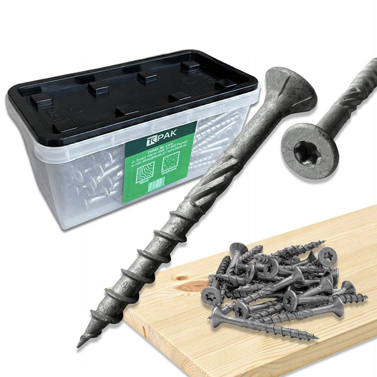 WKRĘTY CIESIELSKIE DO DREWNA TARASU 8,0 x 70 mm TORX T40 50 szt.