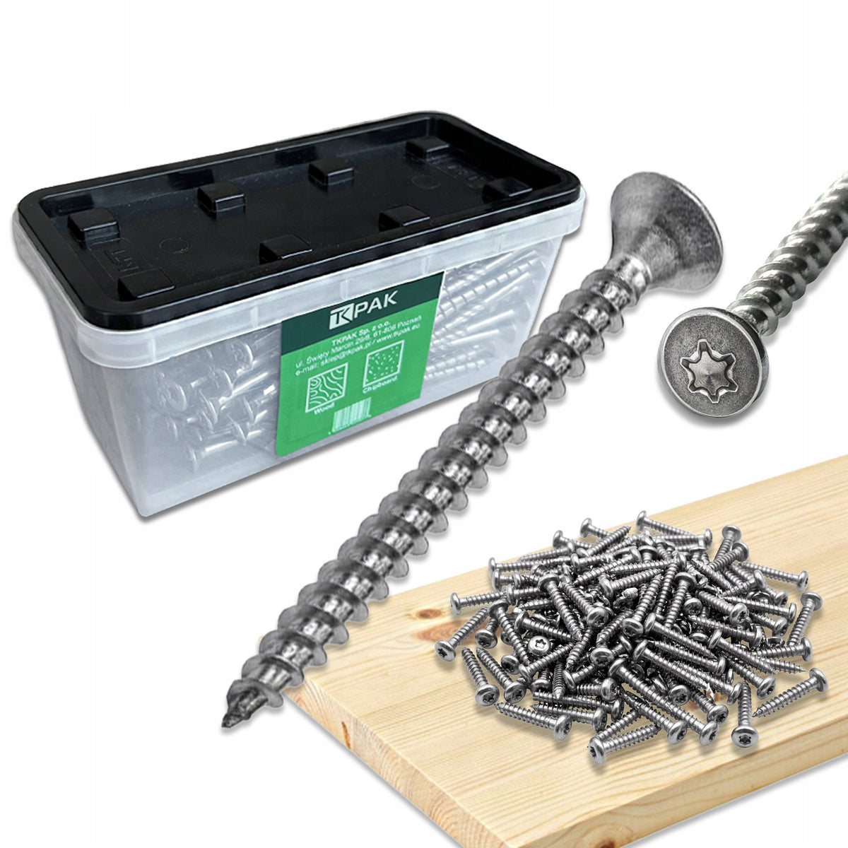 ZEWNĘTRZNE WKRĘTY DO DREWNA 5,0 x 45 mm TORX T25 200 szt.